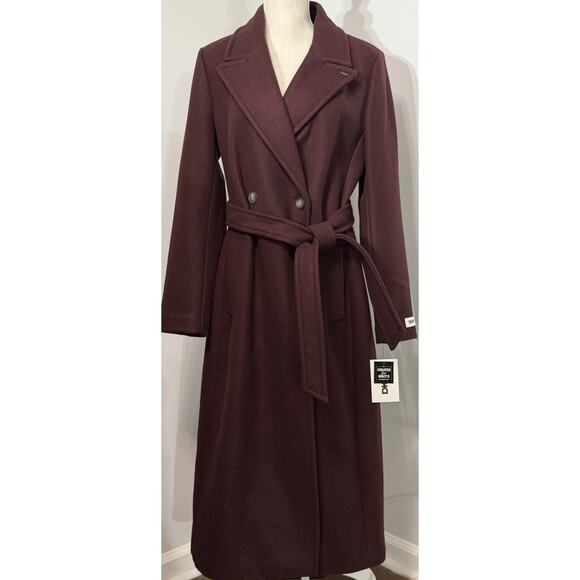 New DKNY Belted Double-Breasted Trench Coat for Macy's Wool Blend Medium M $350 - Picture 1 of 5
